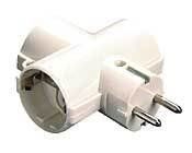 ADAPTADOR 3 TOMAS BIPOLAR CON T/T LATERAL