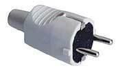 CLAVIJA BIPOLAR CON T/T LATERAL PVC GOMA BLANCO