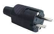 CLAVIJA BIPOLAR CON T/T LATERAL PVC GOMA NEGRO